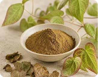 Horny goat weed leaves and powder